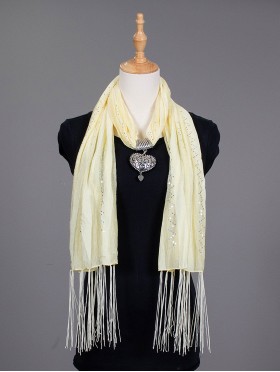 RUFFLE MESH, SILVER HEART PENDANT